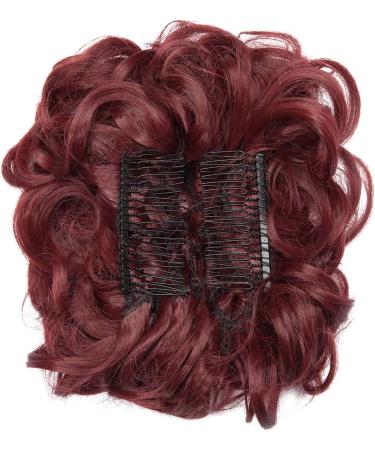 Curly Wavy Messy Hair Extension Bun - Clip-In Drawstring Ponytail Comb Chignon - Buy Online on GoSupps.com