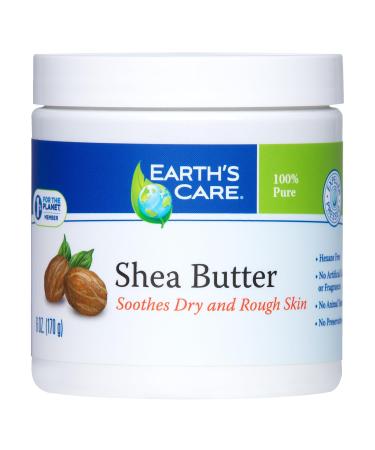 Earth's Care Shea Butter - 100% Pure Natural African Shea Butter for Body Hair and DIY Projects 6 OZ