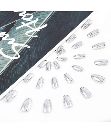 Buy Sethain Glossy Oval Press-On Nail Tips - 24 Piece Complete Set for Women & Girls | International Shipping - Buy Online on GoSupps.com