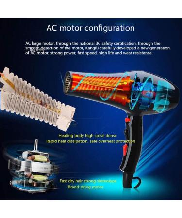 2300W Power Ionic Hair Dryer Professional Salon Dry Hair Hairdryer with 2 Concentrators LED Digital Display Hanging Loop Powerful AC Motor 3 Heat Settings and 2 Speed 2.5m Long Cable Small Gift - Buy Online on GoSupps.com