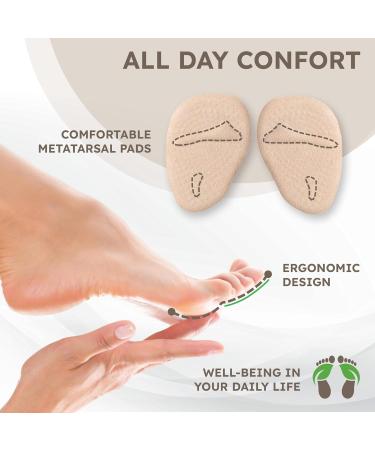 Metatarsal Pads for Men & Women - 3 Pairs Ball of Foot Cushions for High Heel Comfort & Support - Buy Online on GoSupps.com