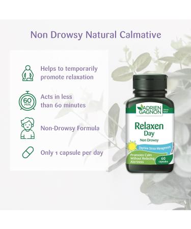 Adrien Gagnon - Relaxen Day Formula L-Theanine 250 mg Daytime Stress Management 60 Capsules - Buy Online on GoSupps.com