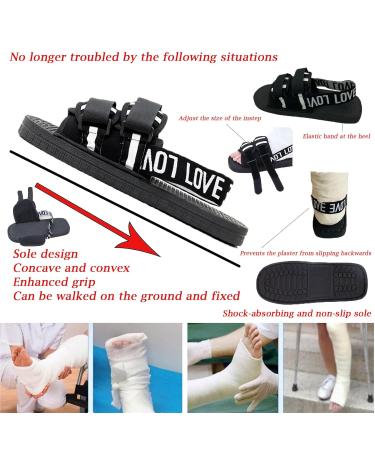 Buy Medical Open-Toe Plaster Shoe - Adjustable Walking Boots for Recovery | Fits Left & Right Feet - Large Size - Buy Online on GoSupps.com