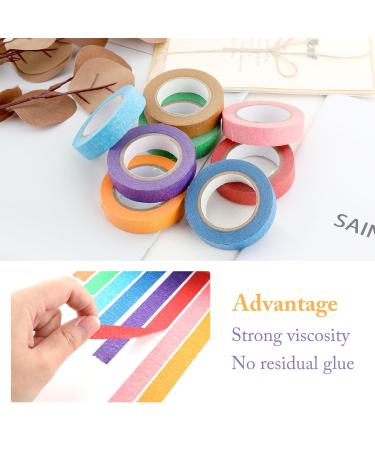 8 Rolls Coloured Masking Tape 15mm/0.59inch 12m/39.3ft Rainbow Colour Self-Adhesive Writable Labeling Coding Textured Sticky Paper Painting Tape Set for Home Office Lab Art Craft DIY(8 Colors) - Buy Online on GoSupps.com