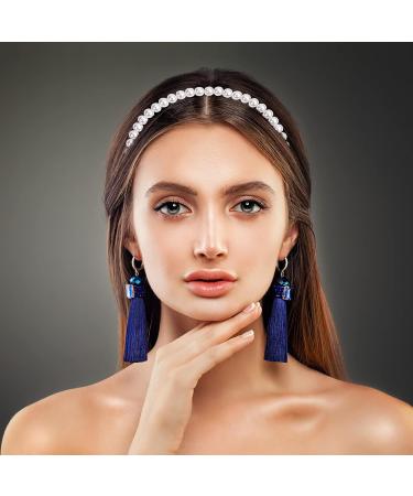 Yolev Faux Pearl Headband Set - 4 Piece Women's Hair Accessories for Weddings Birthdays & Valentine's Day - Buy Online on GoSupps.com
