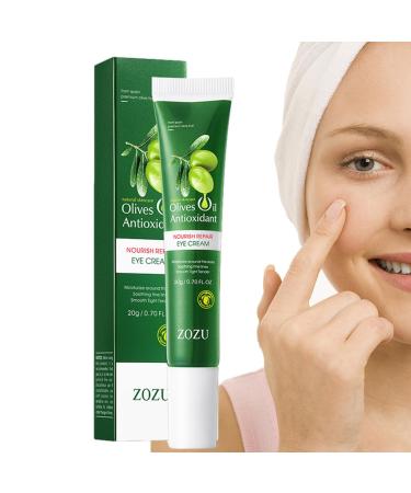 JPSDOWS Repairing Eye Cream Olive Oil Shine Eye Cream to Reduce Puffiness | 20g Revitalizing Eye Moisturizer Targets Crow's Feet Firmness Puffiness and