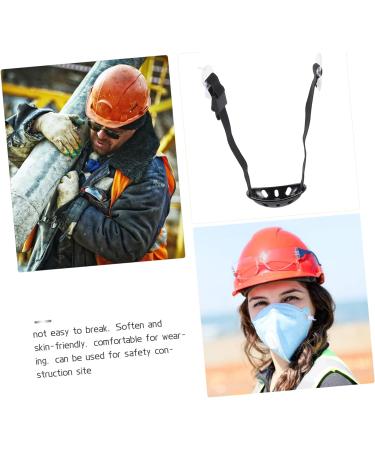 CLISPEED 2pcs Chin Strap Safety Helmet Chain Belt Set - Adjustable Black Plastic Cup Belt - Portable & Secure - 39.5X3.8cm - Buy Online on GoSupps.com