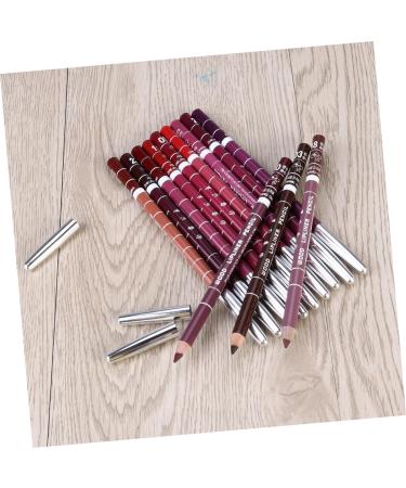  Mipcase Mipcase 12 Pieces Waterproof Eyebrow Pencil Lip Liner Eyebrow Pen Waterproof Lip Gloss Snow White - Buy Online on GoSupps.com