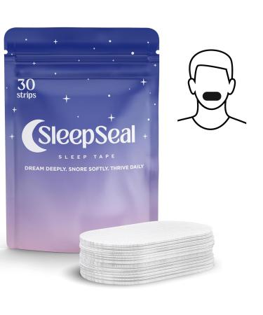 SleepSeal Mouth Tape for Sleeping | 30 White Strips | Snoring Aid Sleep Tape for Enhanced Nasal Breathing | Strong and Comfortable Hypoallergenic Adhesion White 30