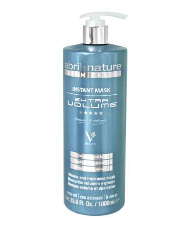 abril et nature - Instant Mask Age Reset - Masque Hydratant pour les Cheveux - 1000 ml - Pour Cheveux Fins et Tr s Fins - Soin des Cheveux aux Cellules Souches - Produit V gan - Booster le Volume
