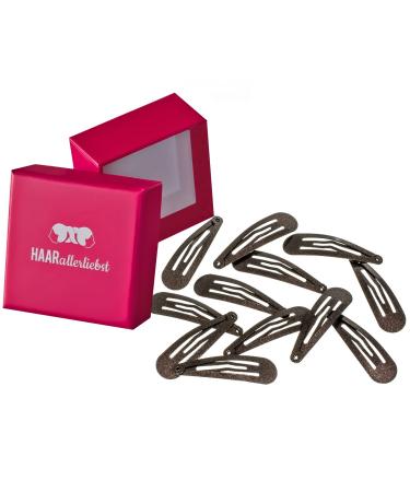 Hair -minded more grip hair clips anti slide (12 pieces | brown shimmering | approx. 5cm) including box for storage (box color: pink) - Buy Online on GoSupps.com
