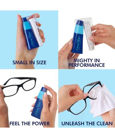 Clear View Lens Cleaner Kit - Travel Size Refillable Lens Cleaner & Microfiber Cloth for All Lenses - Compact & Portable - Best Lens Cleaning Solution - Buy Online on GoSupps.com
