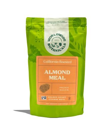 Worldwide Botanicals Roasted Almond Meal - 100% Pure Golden Roasted California Almonds, Certified Gluten-Free, Enhance the Flavor of Gluten Free, Vegan and Paleo Dishes! 1 Pound