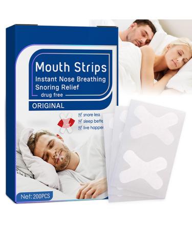 Mouth Tape for Sleeping 200Pcs Sleep Mouth Tape Gentle Anti Snoring Mouth Strip for Less Mouth Breath Improve Nose Breathing & Nighttime Sleeping