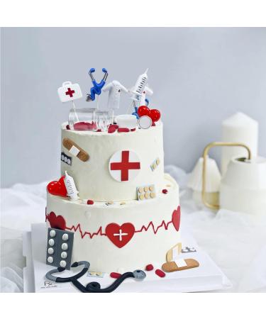 Nurse Cake Topper Nursing Cupcake Toppers Nurse Graduation Cake Decorations RN Theme Party Favors Nurse Decorations for Nursing Graduation Party Doctor Nurse Party Supplies (A) - Buy Online on GoSupps.com