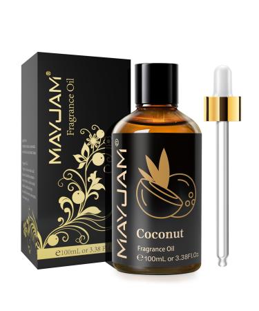 MAYJAM Coconut Oil 100ml Premium Fragrance Oil for Essential Oils Diffuser Aromatherapy Home Oil Burner