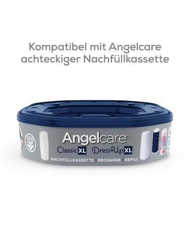 Shop Angelcare Original Dress-Up XL Diaper Pail - Eco-Friendly 5x Less Film Use & 1 Refill Cassette - Buy Online on GoSupps.com