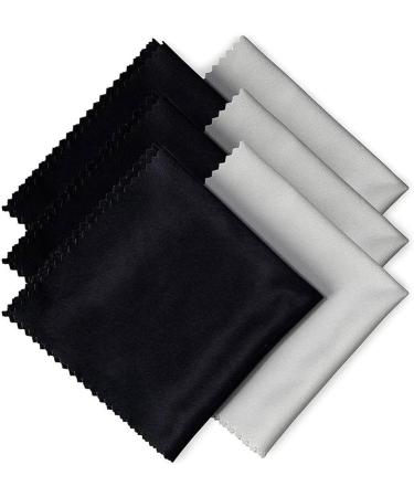 10 Pcs Premium Microfiber Cleaning Cloths - Black Lens & Glasses Care Portable Saw Tooth Edge for Easy Cleaning - Buy Online on GoSupps.com