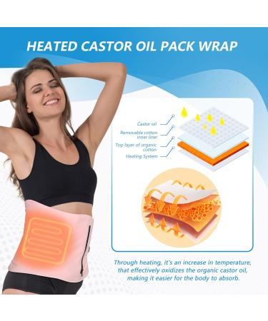 Joy's Good Heated Castor Oil Pack for Waist Reusable Liver Detox Wrap | Relieve Insomnia Constipation & Inflammation | Anti-Oil Leak - Buy Online on GoSupps.com