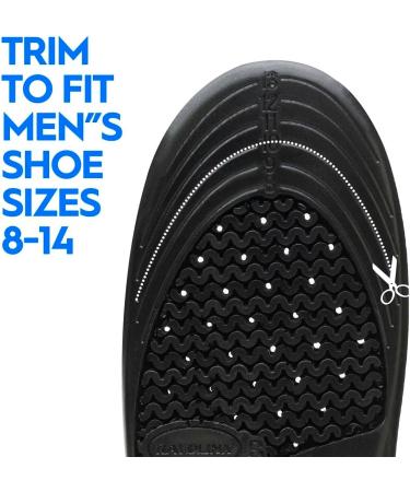 Heavy Duty Orthotics Insoles for Big & Tall Men - Shock Absorbing Arch Support Inserts (Size 8-14) - Trim to Fit for Work Boots & Shoes - Buy Online on GoSupps.com