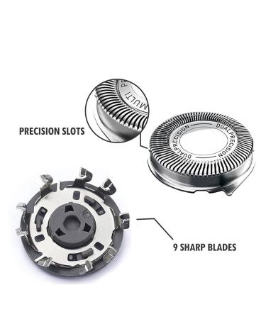 HQ8 Replacement Heads for Philips Electric Shavers | Compatible with Norelco Aquatec HQ8 Series | 6-Pack Razor Blades Upgrade - Buy Online on GoSupps.com
