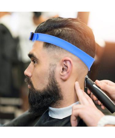 Dorugage Adjustable Neck Hair Guide - Hair Trimming Tool | Adjustable Curved Silicone Haircut Bands for Hair Salons and Home Blue - Buy Online on GoSupps.com
