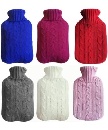MAIES Hot Water Bottle Cover - Winter Soft Bag Warmer Case Protector | Gray White Blue Pink Red - Ideal Heating Tool for Comfort - Buy Online on GoSupps.com