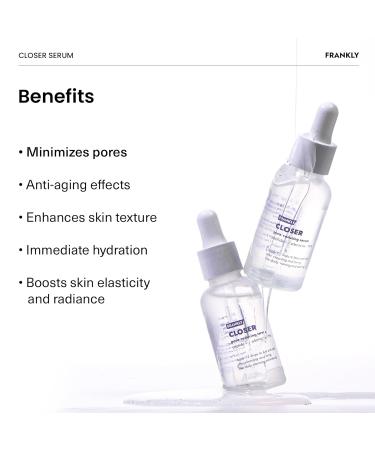 FRANKLY Pore-Perfecting Duo: Closer Serum & AHA 8.05 Toner | Christmas Gifts | Pore Minimizer Anti-Aging Glycolic Acid & Peptide Formula | Smooth Texture & Radiance | Korean Skincare Set - Buy Online on GoSupps.com