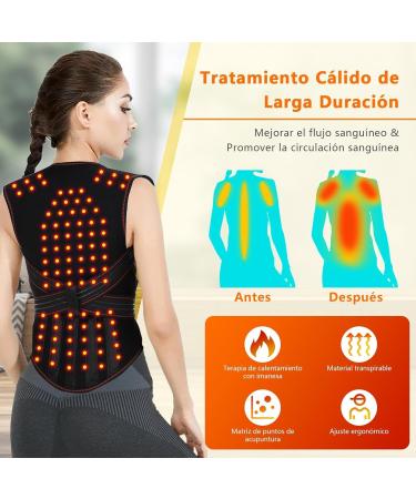 Magnetic Self-Heating Back Support Vest for Pain Relief - Lumbar Support Belt with 108 Magnets - Posture Correction for Men & Women - Winter Warm Thermoo Stock - Available in Large Black - Buy Online on GoSupps.com
