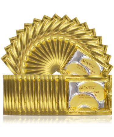 (25 pairs) 24-carat-gold eye treatment masks crystal-gold-powder-gel collage eye mask for wrinkles under the eyes removal of tear bags eye circles eye rings moisturizing