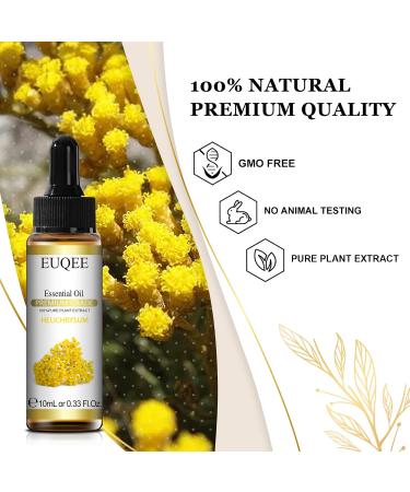 EUQEE Helichrysum Essential Oil 10ml - 100% Pure Natural Aromatherapy Oil for Diffusers, Relaxation, and Candle Making - Buy Online on GoSupps.com