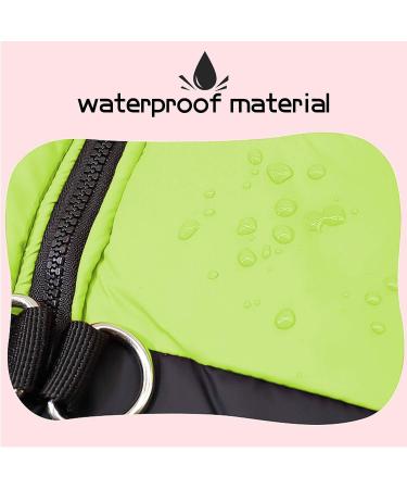 Warm Waterproof Dog Coat for Small to Medium Dogs - Windproof Winter Jacket with D-Ring - 2XL Green - Buy Online on GoSupps.com
