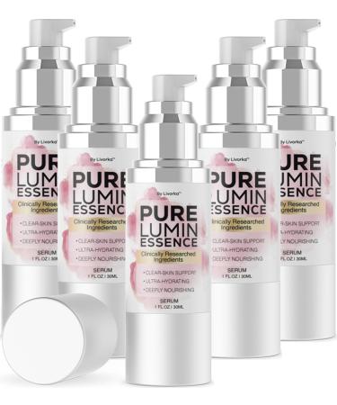 (5 Pack) Pure Lumin Essence - Official PureLumin Essence Advanced Natural Liquid Hydrating Serum For Skin Support PureLuminEssence Premium Supporting For Healthy Skin Reviews 5 Bottles For 5 Months