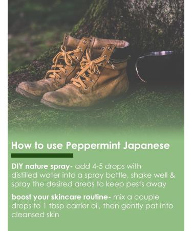 GreenHealth Peppermint Essential Oil 15 ml 100% Pure & Undiluted Strong Menthol Aroma Therapeutic Grade Steam-Distilled for Diffusers Cleaning DIY - Buy Online on GoSupps.com