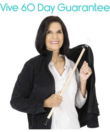 Vive Dressing Stick with Zipper Puller (27 Inch) - Sock Remover Tool for Elderly and Disabled - Mobility Aid for Compression Stockings - Independent Living Helper - Buy Online on GoSupps.com
