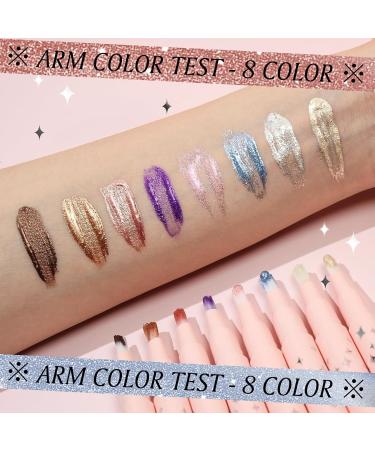 Buy 4 Colors Shimmer Liquid Eyeshadow - Long Lasting Glitter Makeup for Eyes Lips & Cheeks | International Shipping Available - Buy Online on GoSupps.com