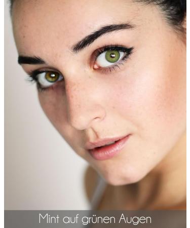 Aricona Mint Green Colored Contact Lenses -2.25 Diopters | Premium Hydrogel Brilliant Eye Color & Clear Vision for Glasses Wearers - Buy Online on GoSupps.com