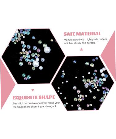 Healeved 8 Boxes Decor Pearl Buttons Hair Rhinestones Nail Supply Peal for DIY Crafts Making Removable Nail Charms DIY Crafts Supplies Accessories Three-dimensional Resin Ribbon - Buy Online on GoSupps.com