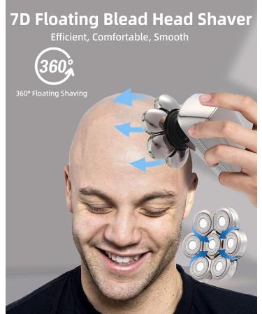 Best 7D Electric Bald Head Shaver for Men | 5-in-1 Waterproof Razor with LED Display | Perfect Father's Day Gift - Buy Online on GoSupps.com