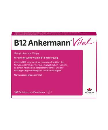 B12 Ankermann Vital: To support the performance of body and mind* 100 pieces 39 g (1 pack) - Buy Online on GoSupps.com
