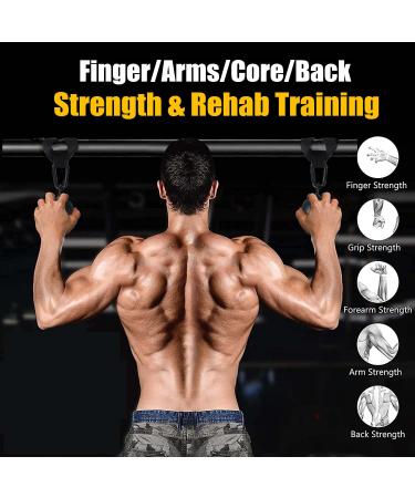Mountain Pull Up Grips Set with Hanging Straps and Carabiner | Finger Strengthener for Forearm, Biceps, Ninja Warrior Training - Buy Online on GoSupps.com
