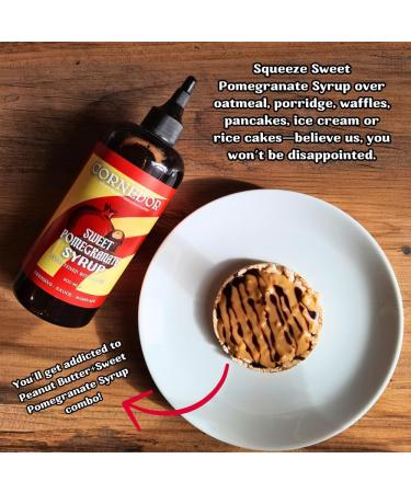 CORNEDOR Pomegranate & Date Syrup 400ml - Sweetened with Dates | No Added Sugar | Dressing Sauce Marinade - Buy Online on GoSupps.com