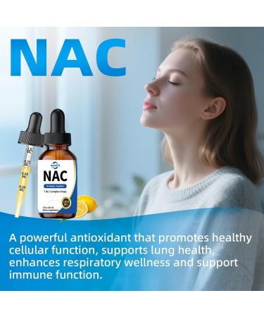 NAC Supplement N-Acetyl Cysteine with R-Alpha Lipoic Acid for Adults, Immune & Antioxidant Support, Liver & Lung Health - 1000 MG - Lemon Flavor - 60ml - Buy Online on GoSupps.com