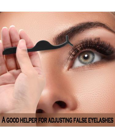 48 Pieces False Eyelash Applicator Tool Set - Plastic Tweezers & Fish Tail Clips for Easy Eyelash Extension Application & Removal (Black) - International Shipping Available - Buy Online on GoSupps.com