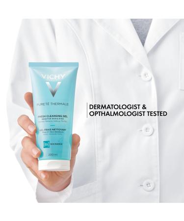 Vichy Puret Thermale Fresh Cleansing Gel - Gentle Makeup Remover with Glycerin & Niacinamide | Safe for Sensitive Skin | Refreshing Daily Cleanser - Buy Online on GoSupps.com