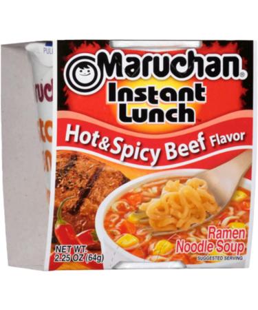 Ja Cor Instant Lunch Ramen Noodle Soup Hot and Spicy Beef Flavor Cup Noodles 2.25 oz Bulk Pack Bundle with 1-Set of Reusable Stainless Steel Chopsticks(24 Packs) - Buy Online on GoSupps.com