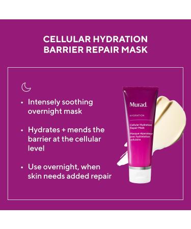 Murad Cellular Hydration Barrier Repair Mask - Hydrating Face Mask with Bilberry Omegas & Hibiscus Extract for Dry Red Skin - 2.7 Fl Oz - Buy Online on GoSupps.com