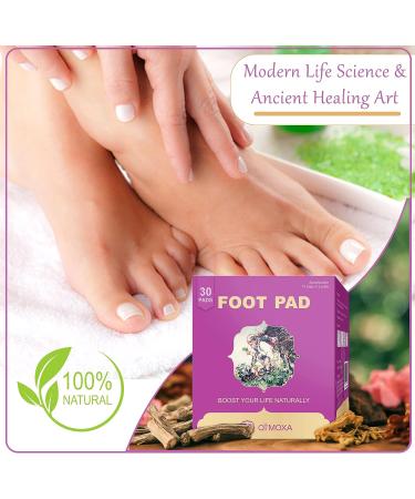 Natural Foot Pads 30PCS - Fatigue & Sore Relief - Improve Relaxation & Vital Energy - Deep Cleansing Patches - Buy Online on GoSupps.com