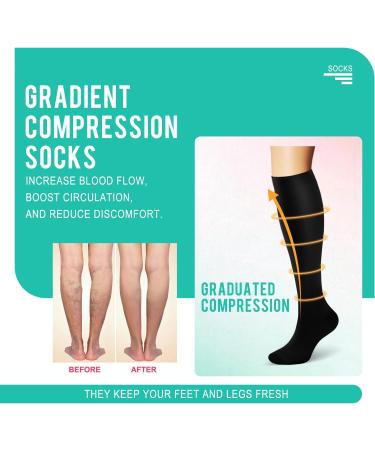 Buy Medical Compression Stockings for Men & Women - 20-30 mmHg Knee High Socks Multi011 Small-Medium | International Shipping Available - Buy Online on GoSupps.com