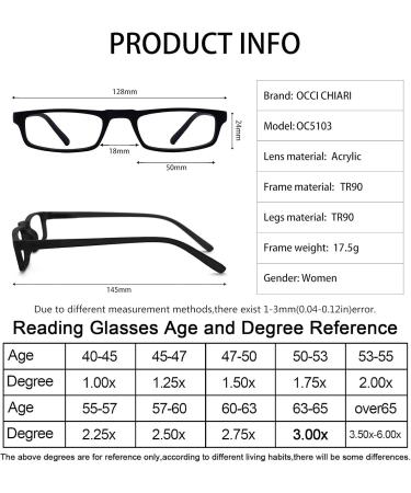 OCCI CHIARI Women s Reading Glasses 1.25 - Stylish Eyeglasses with Spring Hinge | International Shipping Available - Buy Online on GoSupps.com